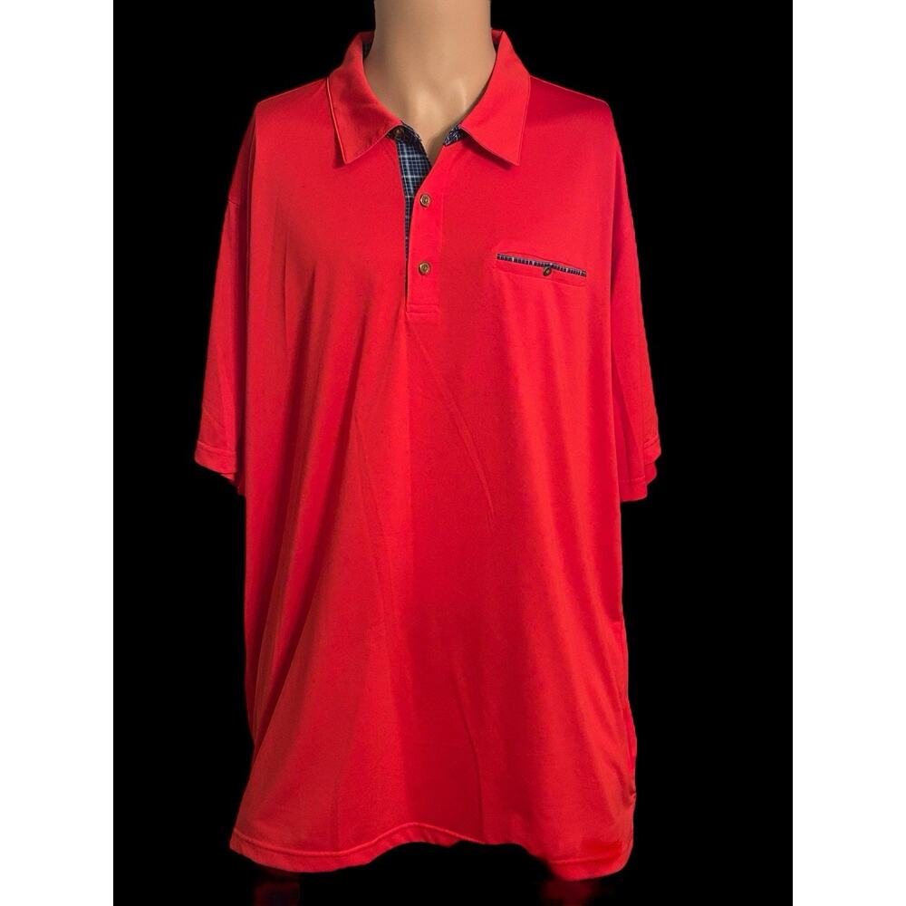 Pebble Beach Performance Golf Men's Polo Red Size 2XL